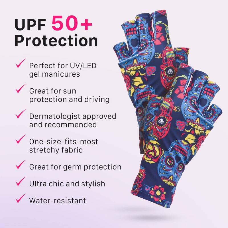ManiGlovz - The Original UPF 50+ UV Light Protective Nail Gloves | Gel Manicure Gloves and Anti UV Fingerless Gloves for Women | Can be Used as Sun Protection Gloves for Driving | Lipstick and Lashes - Image 3